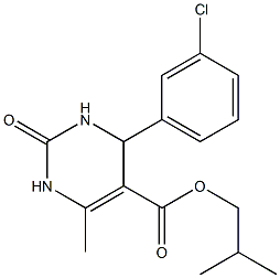 isobutyl 4-(3-chlorophenyl)-6-methyl-2-oxo-1,2,3,4-tetrahydro-5-pyrimidinecarboxylate Struktur