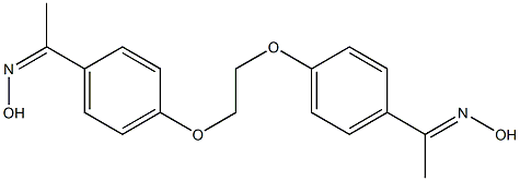 1-(4-{2-[4-(N-hydroxyethanimidoyl)phenoxy]ethoxy}phenyl)ethanone oxime Struktur