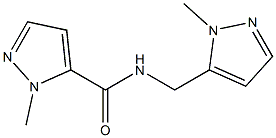 1-methyl-N-[(1-methyl-1H-pyrazol-5-yl)methyl]-1H-pyrazole-5-carboxamide Struktur