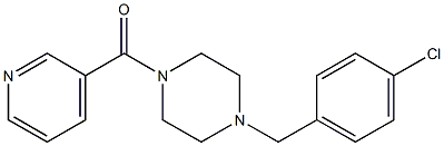 1-(4-chlorobenzyl)-4-(3-pyridinylcarbonyl)piperazine Struktur