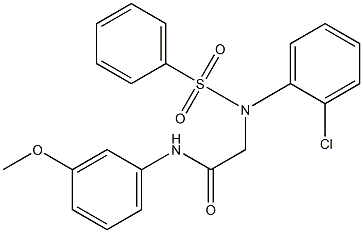 2-[2-chloro(phenylsulfonyl)anilino]-N-(3-methoxyphenyl)acetamide Struktur