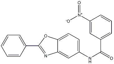 3-nitro-N-(2-phenyl-1,3-benzoxazol-5-yl)benzamide Struktur