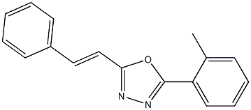 2-(2-methylphenyl)-5-(2-phenylvinyl)-1,3,4-oxadiazole Struktur