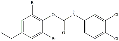 2,6-dibromo-4-ethylphenyl 3,4-dichlorophenylcarbamate Struktur