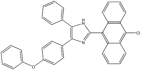 4-[2-(10-chloro-9-anthryl)-5-phenyl-1H-imidazol-4-yl]phenyl phenyl ether Struktur