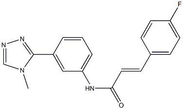 3-(4-fluorophenyl)-N-[3-(4-methyl-4H-1,2,4-triazol-3-yl)phenyl]acrylamide Struktur