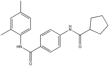 4-[(cyclopentylcarbonyl)amino]-N-(2,4-dimethylphenyl)benzamide Struktur