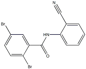 2,5-dibromo-N-(2-cyanophenyl)benzamide Struktur