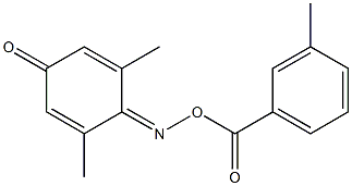 2,6-dimethylbenzo-1,4-quinone 1-[O-(3-methylbenzoyl)oxime] Struktur