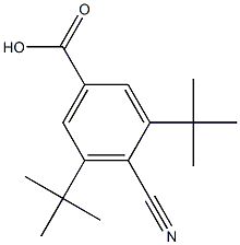 3,5-ditert-butyl-4-cyanobenzoic acid Struktur