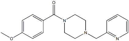 1-(4-methoxybenzoyl)-4-(pyridin-2-ylmethyl)piperazine Struktur