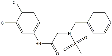 2-[benzyl(methylsulfonyl)amino]-N-(3,4-dichlorophenyl)acetamide Struktur