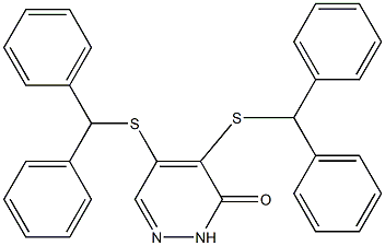 4,5-bis(benzhydrylsulfanyl)-3(2H)-pyridazinone Struktur