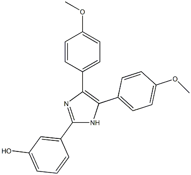 3-[4,5-bis(4-methoxyphenyl)-1H-imidazol-2-yl]phenol Struktur