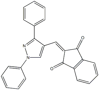 2-[(1,3-diphenyl-1H-pyrazol-4-yl)methylene]-1H-indene-1,3(2H)-dione Struktur