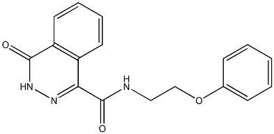 4-oxo-N-(2-phenoxyethyl)-3,4-dihydro-1-phthalazinecarboxamide Struktur