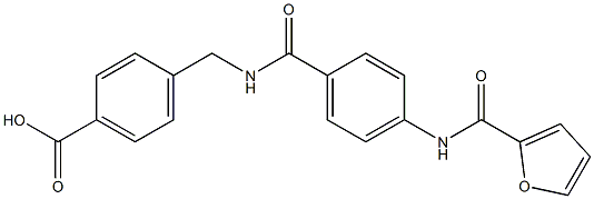 4-({[4-(2-furoylamino)benzoyl]amino}methyl)benzoic acid Struktur