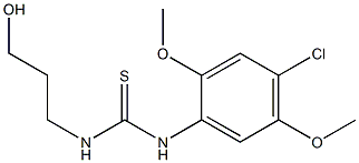 N-(4-chloro-2,5-dimethoxyphenyl)-N'-(3-hydroxypropyl)thiourea Struktur