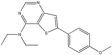 N,N-diethyl-N-[6-(4-methoxyphenyl)thieno[3,2-d]pyrimidin-4-yl]amine Struktur