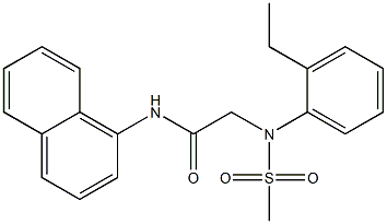 2-[2-ethyl(methylsulfonyl)anilino]-N-(1-naphthyl)acetamide Struktur