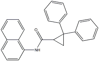 N-(1-naphthyl)-2,2-diphenylcyclopropanecarboxamide Struktur