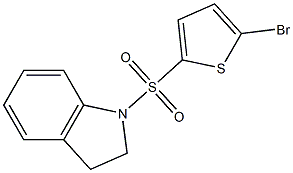 1-[(5-bromo-2-thienyl)sulfonyl]indoline Struktur