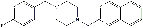 1-(4-fluorobenzyl)-4-(2-naphthylmethyl)piperazine Struktur