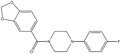 1-(1,3-benzodioxol-5-ylcarbonyl)-4-(4-fluorophenyl)piperazine Struktur