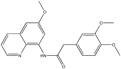 2-(3,4-dimethoxyphenyl)-N-(6-methoxy-8-quinolinyl)acetamide Struktur