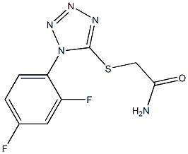 2-{[1-(2,4-difluorophenyl)-1H-tetraazol-5-yl]sulfanyl}acetamide Struktur