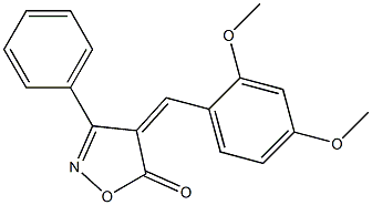 4-(2,4-dimethoxybenzylidene)-3-phenyl-5(4H)-isoxazolone Struktur