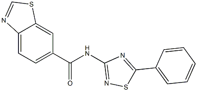 N-(5-phenyl-1,2,4-thiadiazol-3-yl)-1,3-benzothiazole-6-carboxamide Struktur