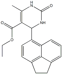 ethyl 4-(1,2-dihydroacenaphthylen-5-yl)-6-methyl-2-oxo-1,2,3,4-tetrahydropyrimidine-5-carboxylate Struktur