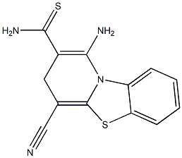 1-amino-4-cyano-3H-pyrido[2,1-b][1,3]benzothiazole-2-carbothioamide Struktur