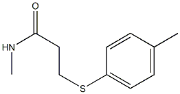 N-methyl-3-[(4-methylphenyl)sulfanyl]propanamide Struktur