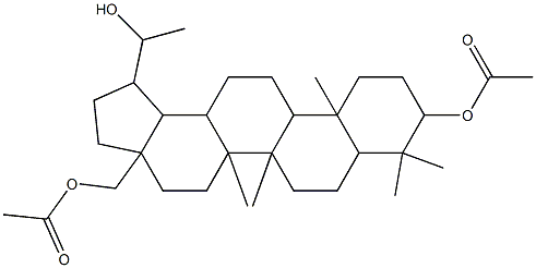 3a-[(acetyloxy)methyl]-1-(1-hydroxyethyl)-5a,5b,8,8,11a-pentamethylicosahydro-3aH-cyclopenta[a]chrysen-9-yl acetate Struktur