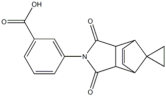 3-(3,5-dioxospiro[4-azatricyclo[5.2.1.0~2,6~]dec[8]ene-10,1'-cyclopropane]-4-yl)benzoic acid Struktur