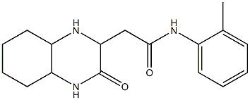 N-(2-methylphenyl)-2-(3-oxodecahydro-2-quinoxalinyl)acetamide Struktur