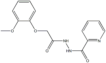 2-(2-methoxyphenoxy)-N'-(2-pyridinylcarbonyl)acetohydrazide Struktur