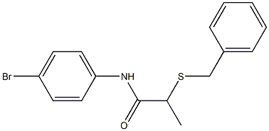 2-(benzylsulfanyl)-N-(4-bromophenyl)propanamide Struktur