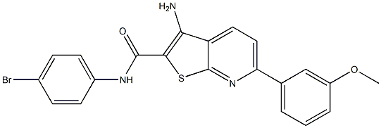 3-amino-N-(4-bromophenyl)-6-(3-methoxyphenyl)thieno[2,3-b]pyridine-2-carboxamide Struktur