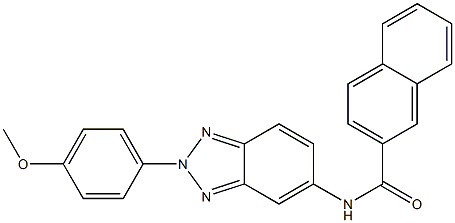 N-[2-(4-methoxyphenyl)-2H-1,2,3-benzotriazol-5-yl]-2-naphthamide Struktur