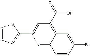 6-bromo-2-(2-thienyl)-4-quinolinecarboxylic acid Struktur