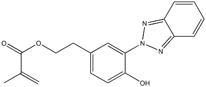 2-[3-(2H-1,2,3-benzotriazol-2-yl)-4-hydroxyphenyl]ethyl 2-methylacrylate Struktur