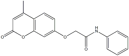 2-[(4-methyl-2-oxo-2H-chromen-7-yl)oxy]-N-phenylacetamide Struktur