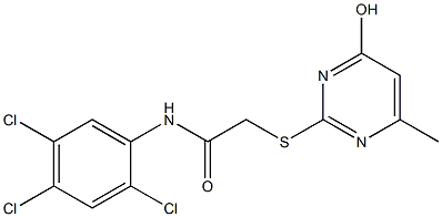 2-[(4-hydroxy-6-methylpyrimidin-2-yl)sulfanyl]-N-(2,4,5-trichlorophenyl)acetamide Struktur