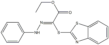 ethyl (1,3-benzothiazol-2-ylsulfanyl)(phenylhydrazono)acetate Struktur