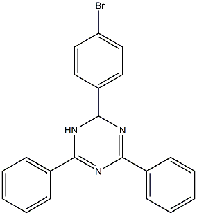 2-(4-bromophenyl)-4,6-diphenyl-1,2-dihydro-1,3,5-triazine Struktur