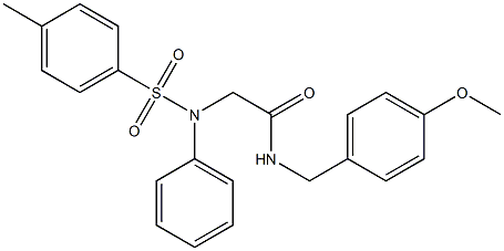 N-(4-methoxybenzyl)-2-{[(4-methylphenyl)sulfonyl]anilino}acetamide Struktur