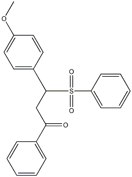 3-(4-methoxyphenyl)-1-phenyl-3-(phenylsulfonyl)-1-propanone Struktur